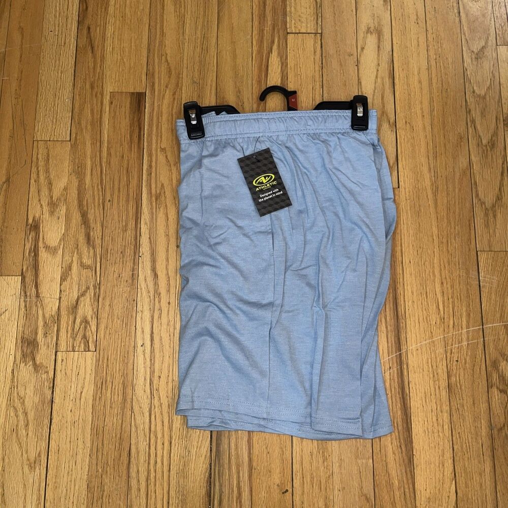 Athletic Works Men's Tri Blend Active Shorts MEDIUM (32-34) Aqua J Heather Blue